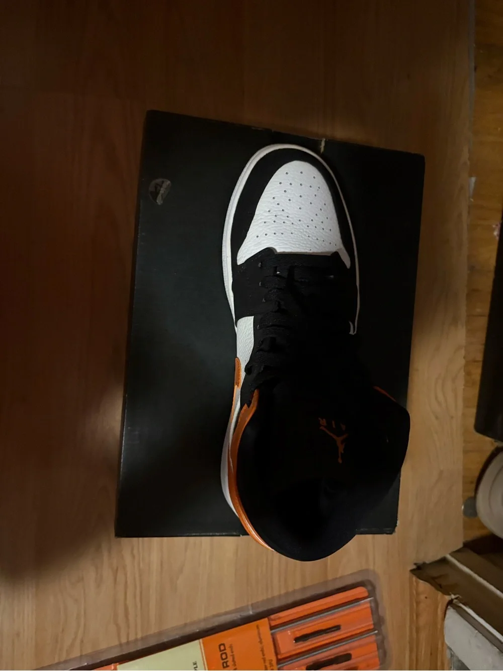 Jordan Men’s Air Jordan 1 Low - Orange/Black/White